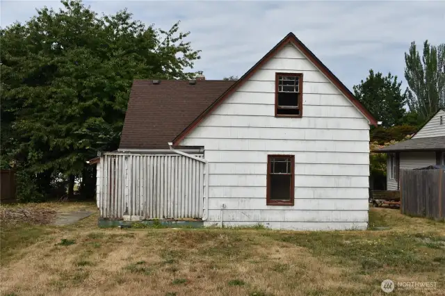 rear of home