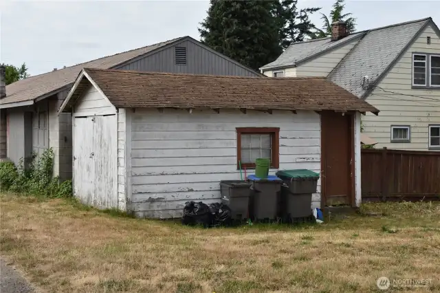 North side of garage