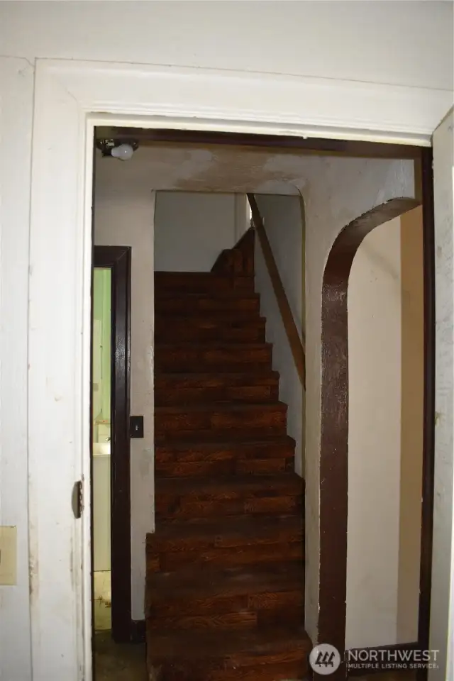 upstairs