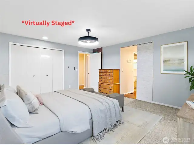 *Virtually Staged* Roomy Primary Bedroom on Main Floor