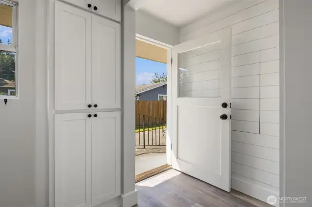 2nd door for home access located near garage.