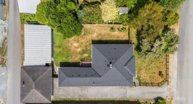 Overhead view of property- DOUBLE lot!