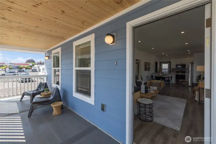 Enter the home into an open-concept floor plan