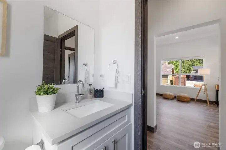 Spacious bathroom