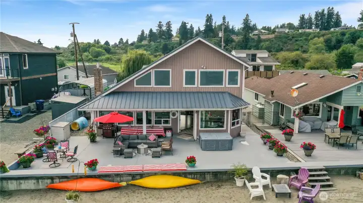 Sandy Beach with Large Patio