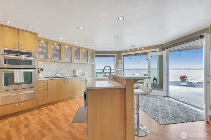 Enjoy the water views in your open kitchen
