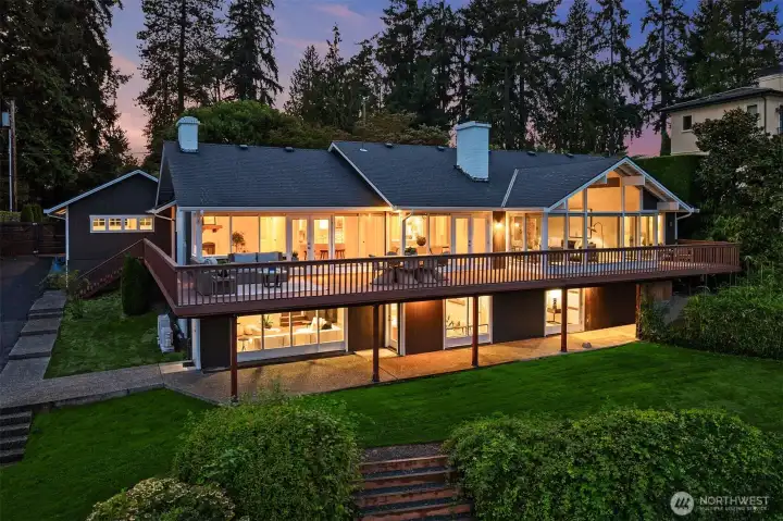The home offers a unique combination of privacy and views.