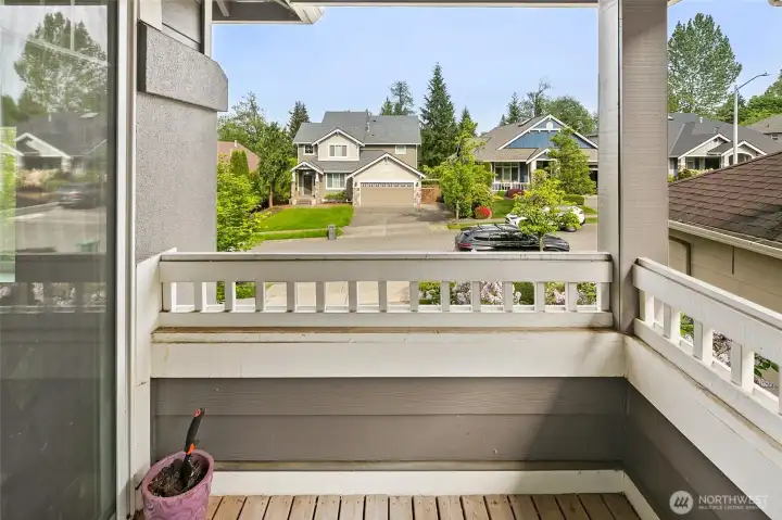 Balcony attached to master bedroom
