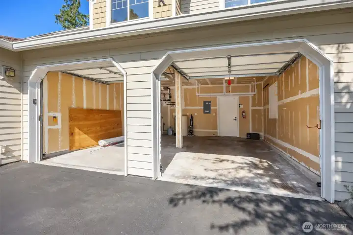 Private 2 car garage