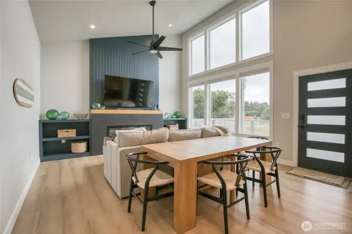 Spacious enough for a full size dining room table