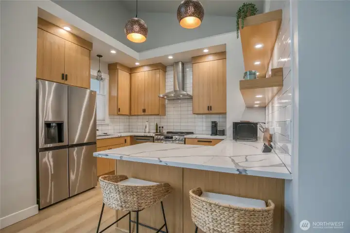 Breakfast bar with extra seating