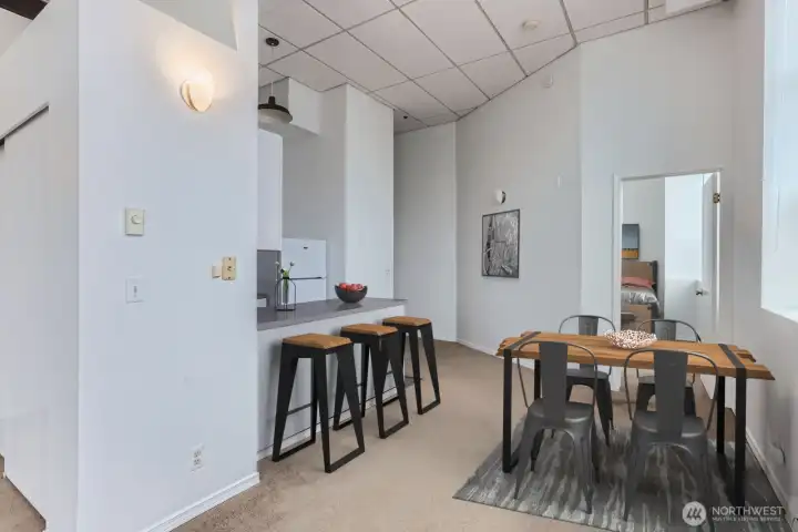 Plenty of seating for all your friends. Virtually staged.