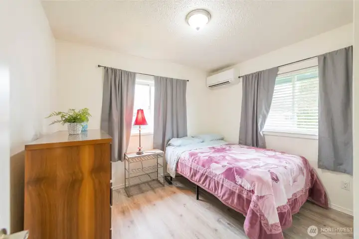 Light-filled bedroom.