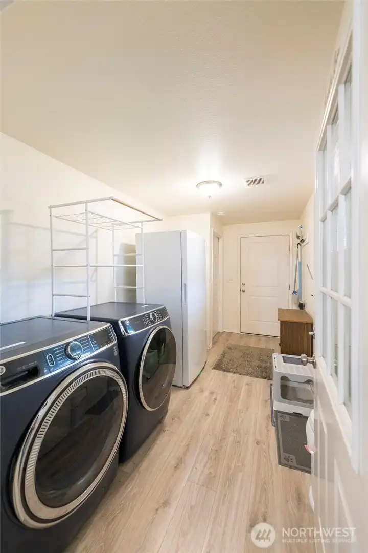 Dedicated laundry space.