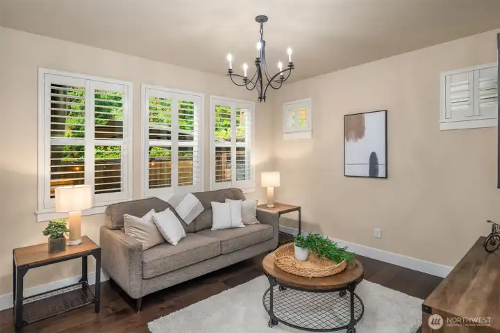 Flex space, formal dining, or playroom just off the kitchen