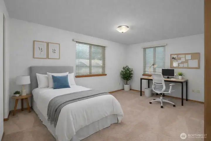 Versatile second bedroom ideal for a guest room, home office, or nursery.