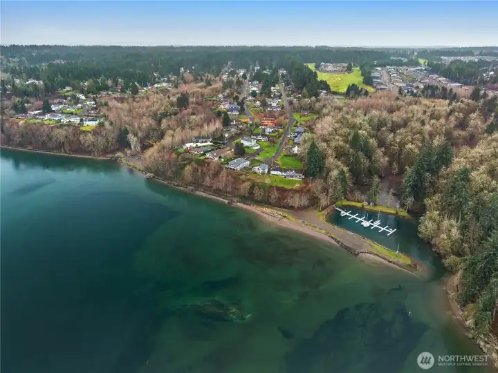 Private Beachcrest community beach access offering shoreline enjoyment and Puget Sound recreation.
