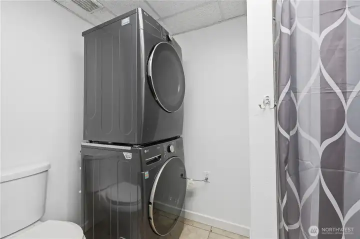 Lower level wash room and bath