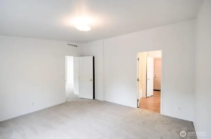 Primary Bedroom  - looking towards Bathroom and Bedroom Door