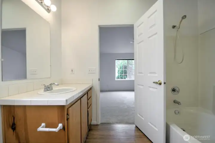 Primary Bath - door open