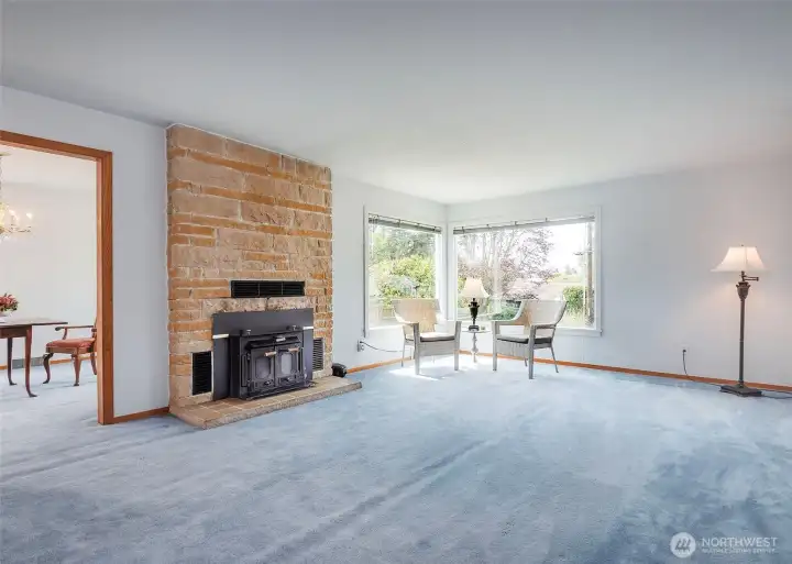 Large light filled living room.