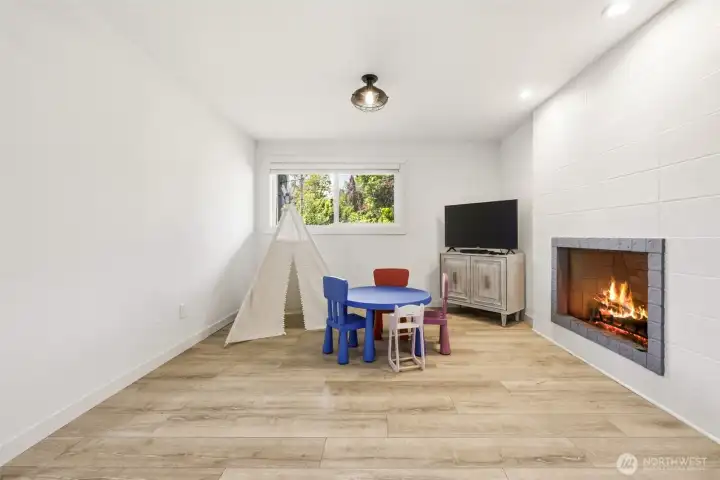 Family room/rec room, located on bottom floor.