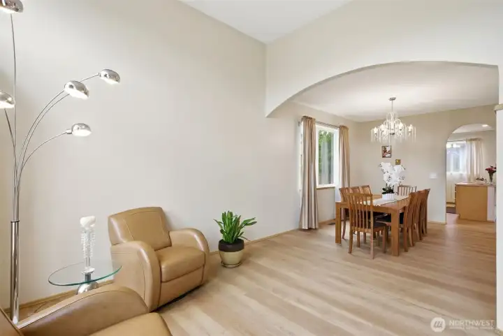 The warm and inviting family room welcomes you into the heart of the home.