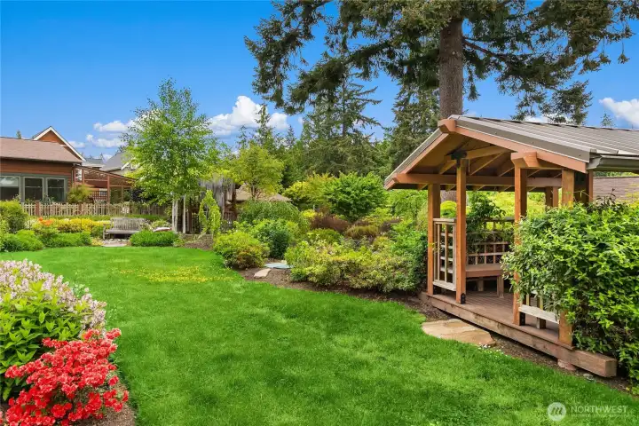 This is the western entrance to the private meditative gazebo.