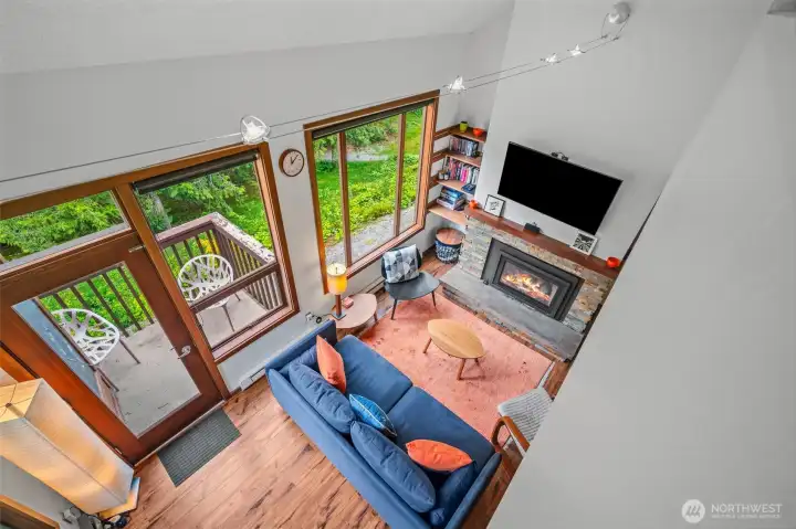 View from the upper level bedroom.