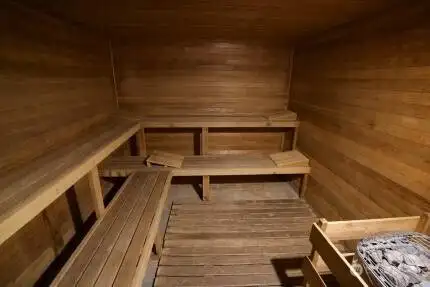Sauna at the clubhouse.