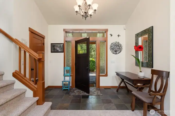 Slate entry way.