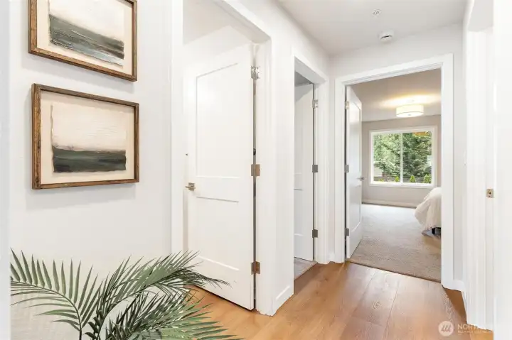 Entry to master bedroom. left full bath, 2nd bedroom