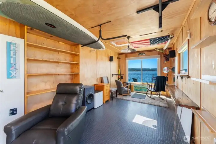 Boathosue with heat and surround sound