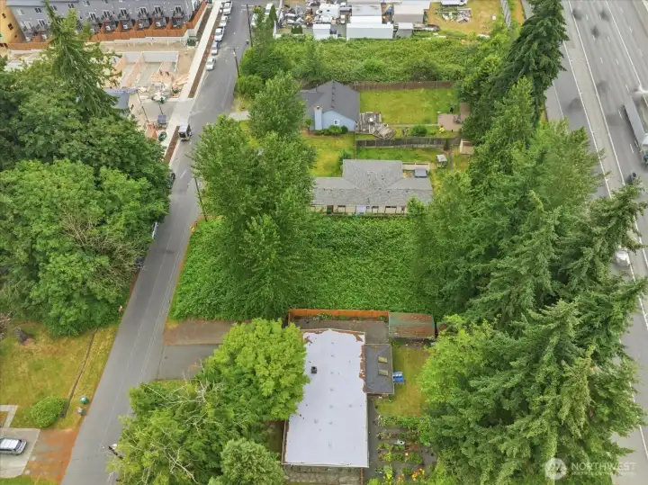 Drone view looking North on 20th Ave W