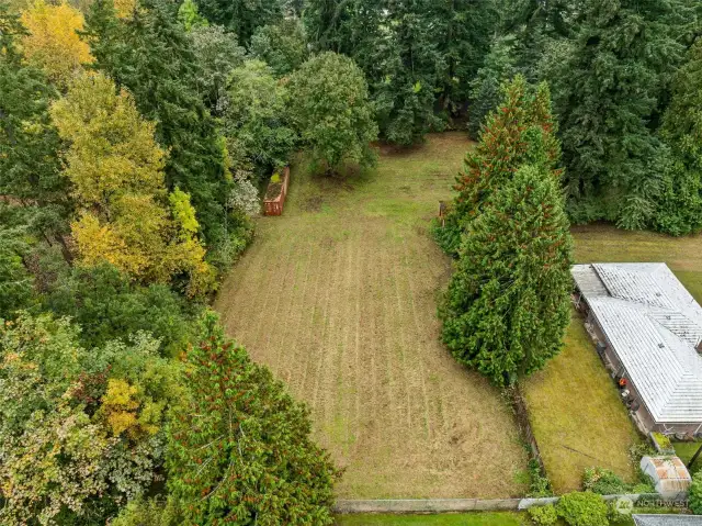 This is the Fenced East Section of the property, looking South.