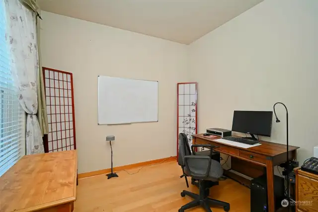 Ample space in this office/den on the main floor.