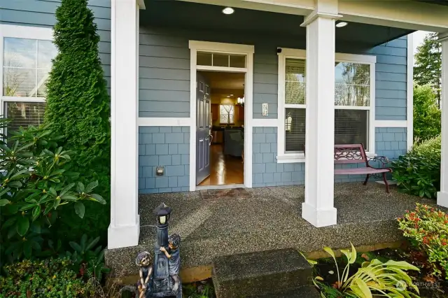 Inviting, covered front porch.  WELCOME HOME!