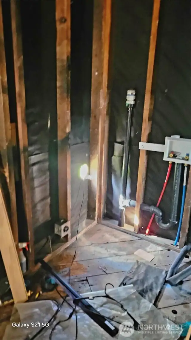 Bathroom unfinished.