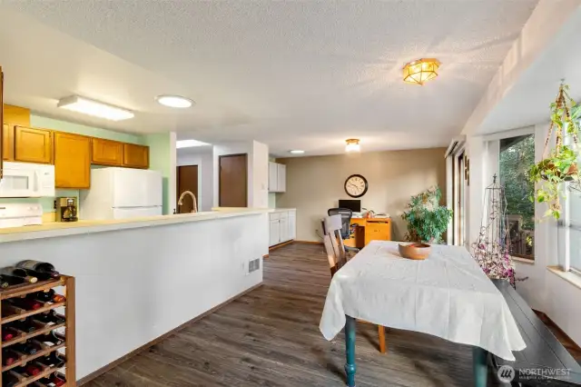 Dining room is right off the kitchen.
