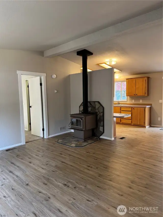 Living with wood stove