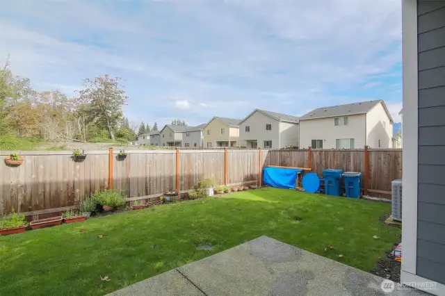 Flat and fully fenced yard