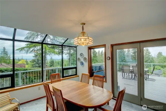 Door to patio from eating area