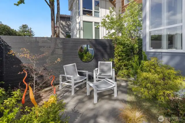 Among the many, peaceful places to land in, around and above, is this intimate garden spot