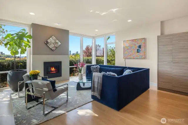 The grand spaces and natural light draw guests to the art gallery of views