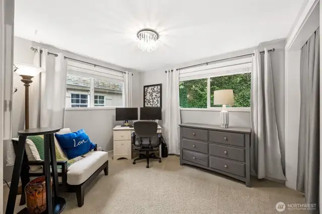 Bedroom 3 on main floor being used as home office