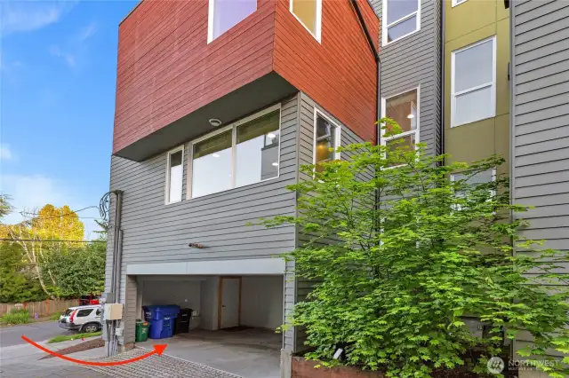 EZ access into garage + covered parking