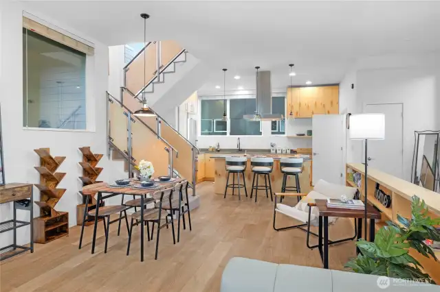 Full of natural light (check out the built in bookshelves on right)