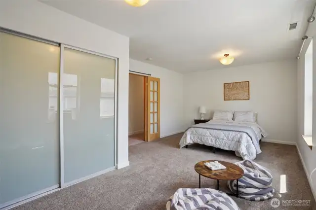 Nice large closet in the. 2nd bedroom is deep enough to walk in and has customizable shelving