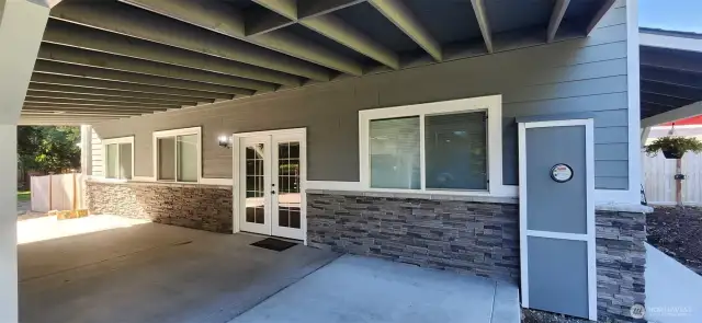 Covered entry into home