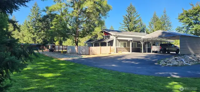 Secondary interior fence for backyard area and potential pool.